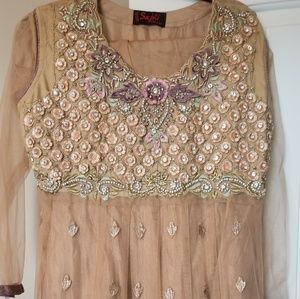 SOLD short shirt fancy Pakistani designer 3 Pc dress